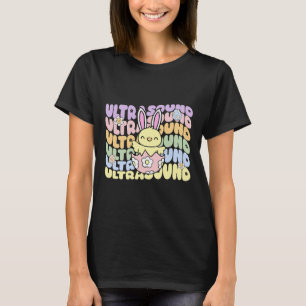 Groovy Ultraschall-Technik Häschen Küken Eier Oste T-Shirt