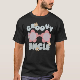 Groovy Uncle Retro Boho Blume Niedlich Glasses T-Shirt