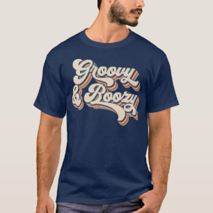 Groovy und beschwipste Retro-Hochzeitsbraut Jungge T-Shirt