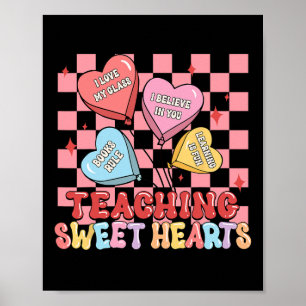Groovy Unterricht Süße Herzen Candy Lehrer Valenti Poster