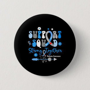 Groovy Unterstützung Squad Ribbon T1d Diabetes Bew Button