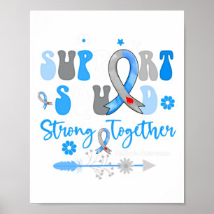 Groovy Unterstützung Squad Ribbon T1D Diabetes Bew Poster