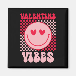 Groovy Valentine Vibes Valentinstag Für Mädchen Fr Magnet