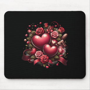 Groovy Valentine Vibes Valentinstag Girls Schule Mousepad