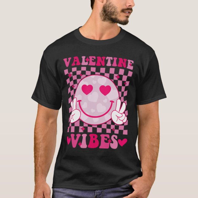 Groovy Valentine Vibes Valentinstag Shirts für G (Vorderseite)