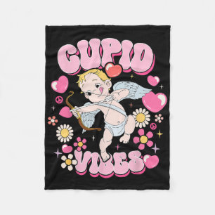 Groovy Valentinstag Cupid Vibes Frohen V Tag Paar Fleecedecke