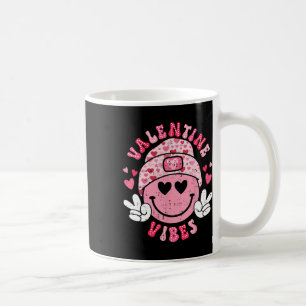 Groovy Valentinstag Stimmung Smile Gesicht Valenti Kaffeetasse