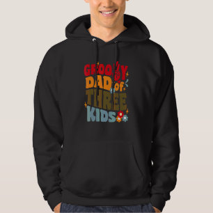 Groovy Vater von drei Kindern Retro Wavy 70er Jahr Hoodie