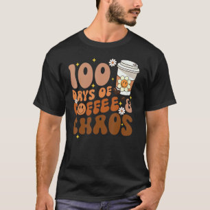 Groovy Vibes 100 Tage Kaffee und Chaos Funny the T-Shirt