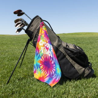 Groovy Vibes Gefärbte Krawatte individuell anpassb Golfhandtuch