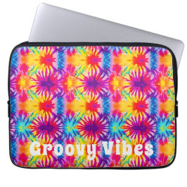 Groovy Vibes Gefärbte Krawatte individuell anpassb Laptopschutzhülle