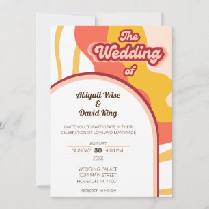 Groovy Vibes Retro-Hochzeit im Vintage-Stil Save The Date