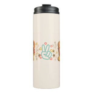 Groovy Vibes und Peace Sign Design Tasse