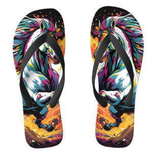 Groovy Vintag Race Race Pop Flip Flops