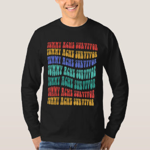 Groovy Vintag Tummy Ache überlebt meine Tumorschme T-Shirt