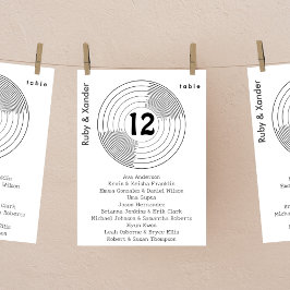 Groovy Vinyl Record Einzeltisch Sitzkarte Einladung