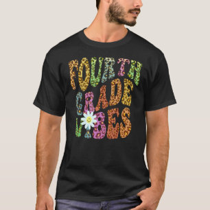 Groovy VIRTH GRADE VIBES Lehrer Leopard Print 4t T-Shirt