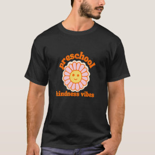 Groovy Vorschullehrer Freundlichkeit Retro-Blumen- T-Shirt