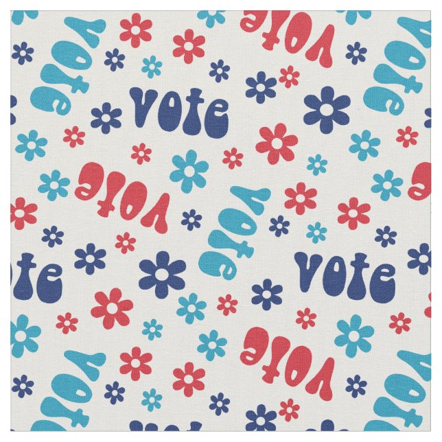 Groovy Votum weiß Stoff (Nahaufnahme)