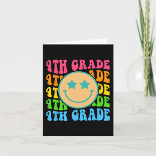 Groovy Vurth Grade Vibes Face Retro Lehrer zurück Karte