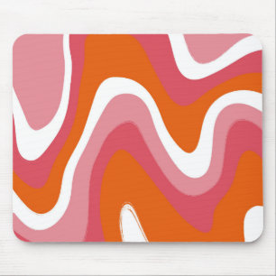 Groovy Wavy Farbige 70er Mousepad