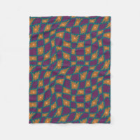 Groovy Wavy Trippy 60er Blume Karos Orange Pink