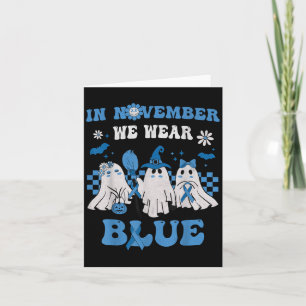 Groovy Wear Blue Diabetes Awareness Niedlich Ghost Karte