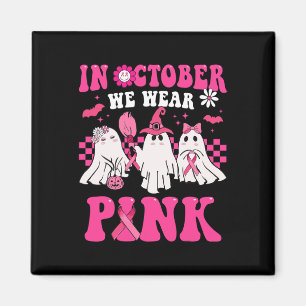 Groovy Wear Pink Brustkrebs Krieger Niedlich Ghost Magnet