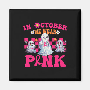 Groovy Wear Pink Brustkrebs Krieger Niedlich Ghost Magnet