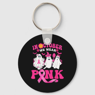 Groovy Wear Pink Brustkrebs Krieger Niedlich Ghost Schlüsselanhänger