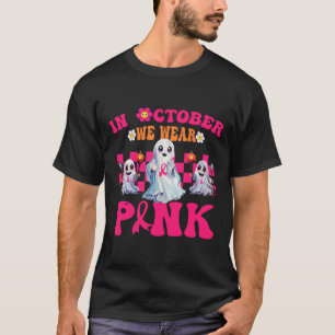 Groovy Wear Pink Brustkrebs Krieger Niedlich Ghost T-Shirt