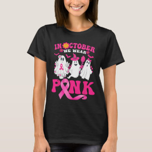 Groovy Wear Pink Brustkrebs Krieger Niedlich Ghost T-Shirt