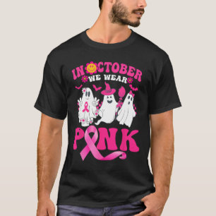 Groovy Wear Pink Brustkrebs Krieger Niedlich Ghost T-Shirt