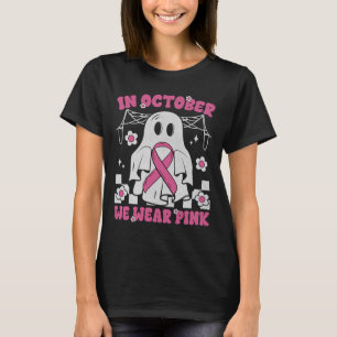 Groovy Wear Pink Brustkrebs Krieger Niedlich Ghost T-Shirt