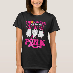 Groovy Wear Pink Brustkrebs Krieger Niedlich Ghost T-Shirt