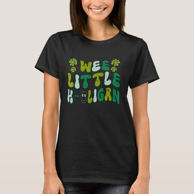 Groovy WEE LITTLE HOOLIGAN Kids St Patrick s Day B T-Shirt (Vorderseite)