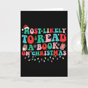 Groovy Weihnachten Wahrscheinlich ein Buch über Ch Karte