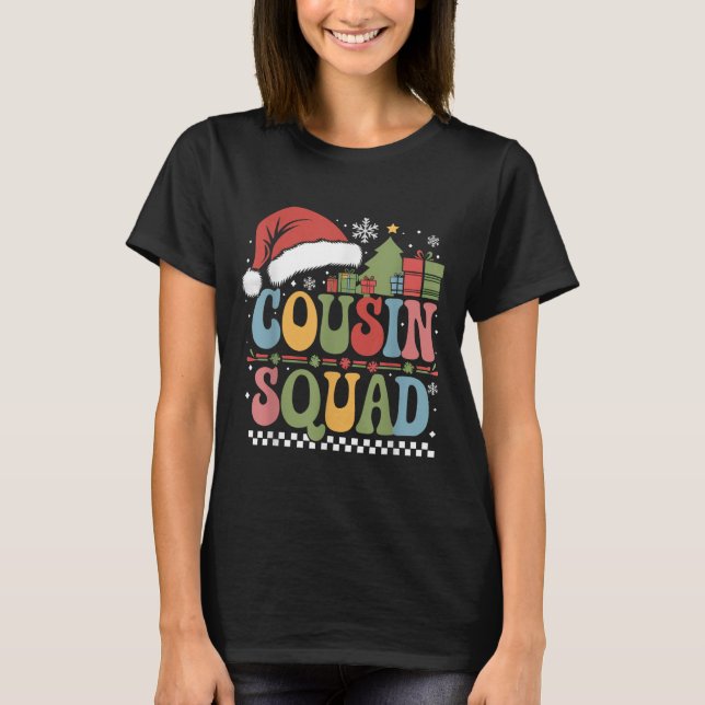 Groovy Weihnachts-Cousin Squad Xmas Matching Boys  T-Shirt (Vorderseite)