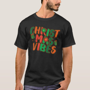 Groovy Weihnachts Stimmung Retro Vintage Weihnacht T-Shirt