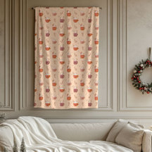Groovy Weihnachtsdecke 70er Pastell-Festtags-Komfo