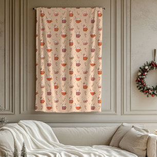 Groovy Weihnachtsdecke 70er Pastell-Festtags-Komfo Fleecedecke