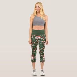 Groovy Weihnachtsdisco Ball Santa Capri Leggings