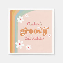 Groovy White Daisies Girl's 2. Geburtstags-Party