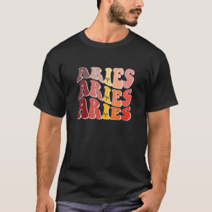 Groovy Widder Astrologie Sternzeichen März April G T-Shirt