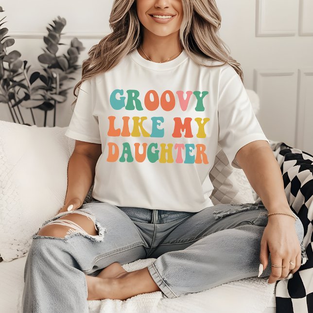 Groovy wie mein Shirt, Mutter und Tochter T-Shirt (groovy like my daughter shirt, retro mom shirt, best mom ever shirt, vintage mom tee, mom shirt)
