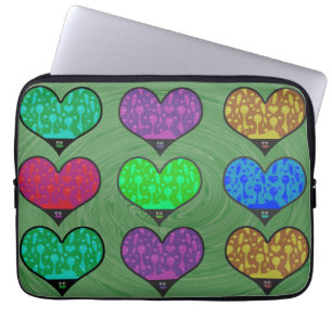 Groovy Wild Lava Hearts Laptopschutzhülle