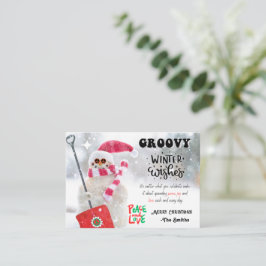 GROOVY WINTER WISHES FERIENKARTE MITTEILUNGSKARTE