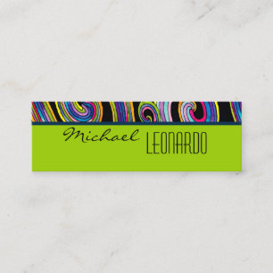 Groovy Wirbel ~ UNISEX Business Card/ Calling Card Telefonnummerkarte