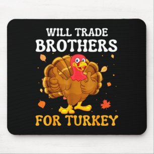 Groovy wird Brüder für Truthahn lustig danken hand Mousepad
