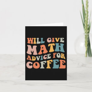 Groovy wird mathematisch beraten, wie Kaffee sich  Karte